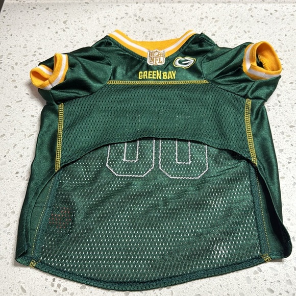 NFL Green Bay Packers Medium Dog Jersey Embroidered patches EUC football puppy - Picture 2 of 6